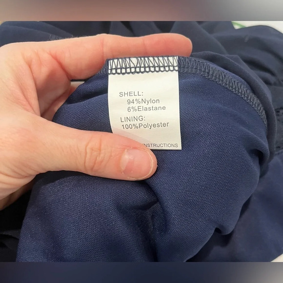 Daisyaner Formal Floral Lace Maxi Dress Evening V-Neck Dress in Navy - Picture 7 of 8